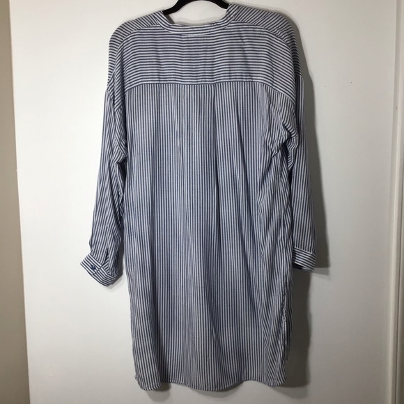 Soft Surroundings Small Shirtdress Blue Stripe - Picture 4 of 4